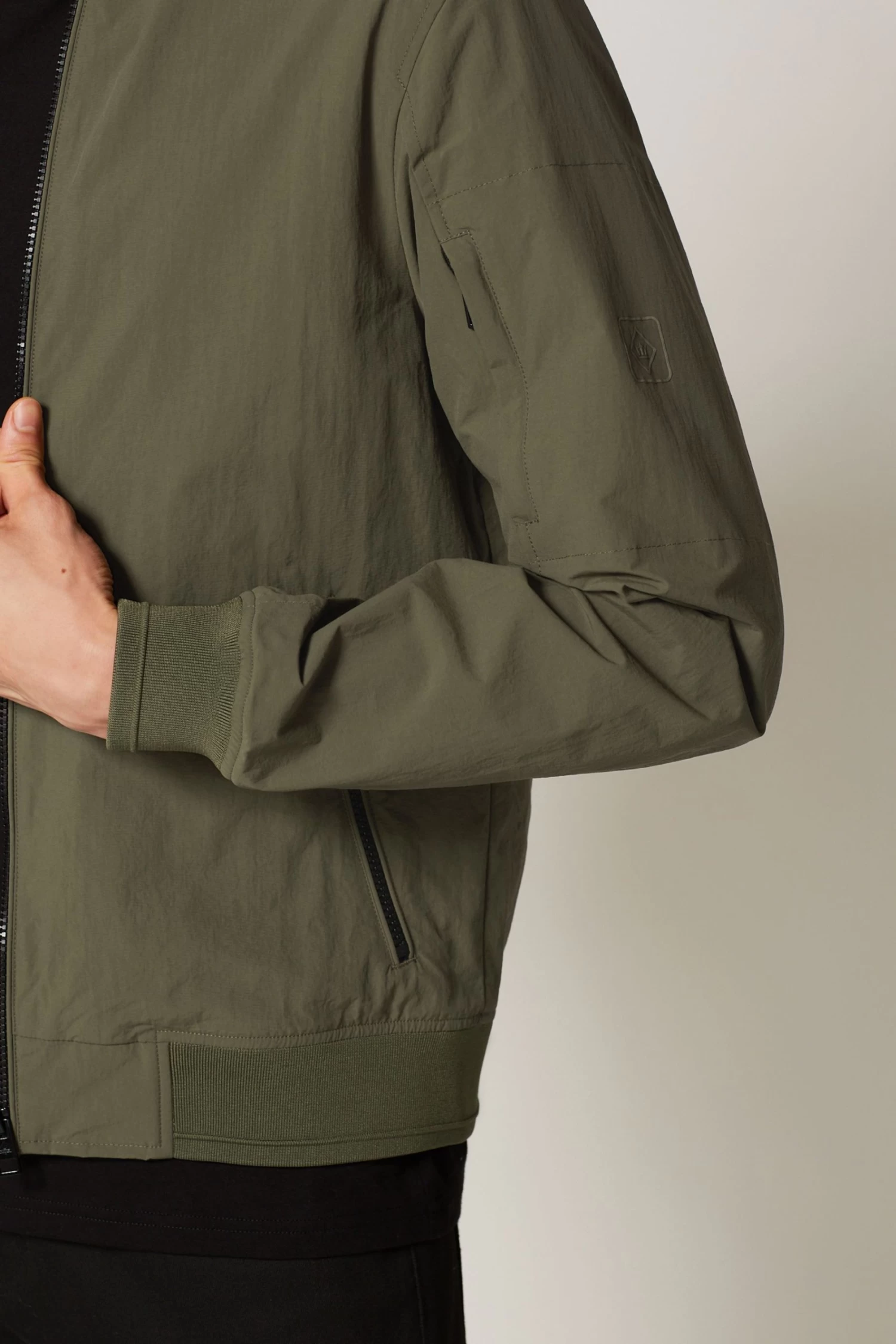 Next Textured Shower Resistant Bomber Jacket 5 Next Textured Shower Resistant Bomber Jacket - Image 3