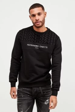 Alessandro Zavetti Renotti Black Sweater -Fashion Men Shop C84852s3