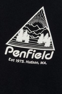 Penfield Black Triangle Mountain Back Graphic Crew Sweatshirt -Fashion Men Shop C88219s6