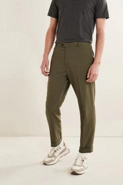 Next Wide Leg Plain Front Formal Trousers