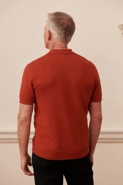 Next Knitted Checkerboard Polo Shirt -Fashion Men Shop C92 591s4