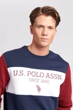 U.S. Polo Assn. Mens Sports Panelled BB Crew Sweatshirt 10 U.S. Polo Assn. Mens Sports Panelled BB Crew Sweatshirt -Fashion Men Shop C95137s3
