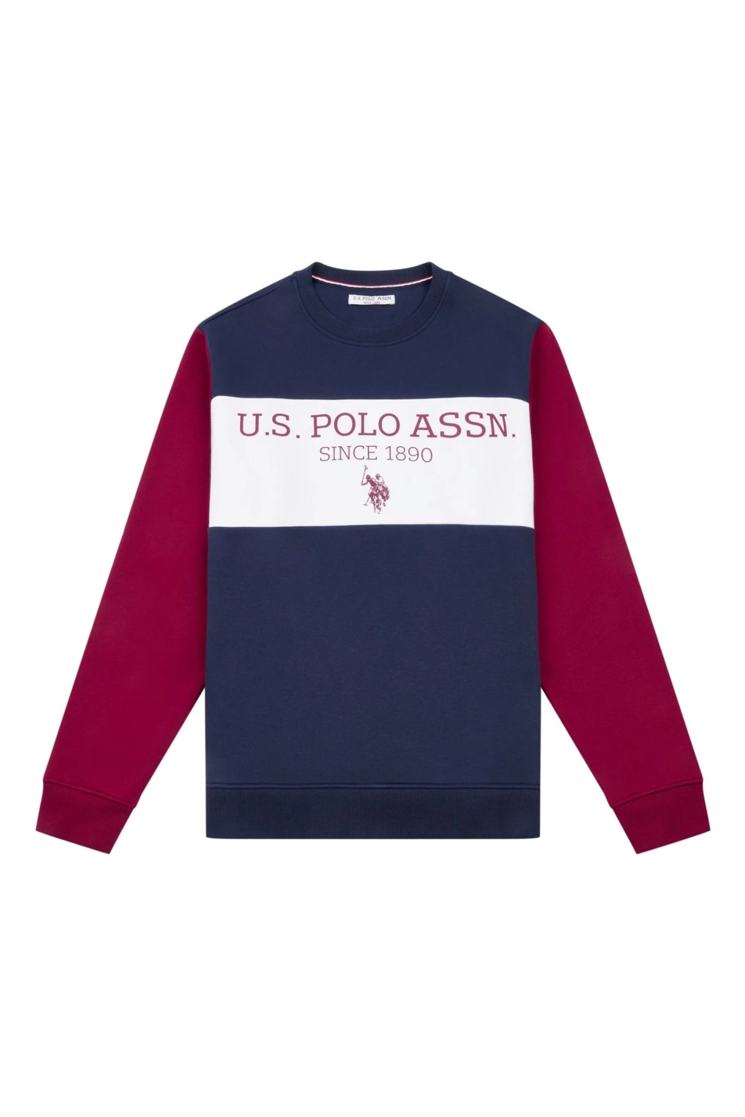 U.S. Polo Assn. Mens Sports Panelled BB Crew Sweatshirt 6 U.S. Polo Assn. Mens Sports Panelled BB Crew Sweatshirt - Image 4