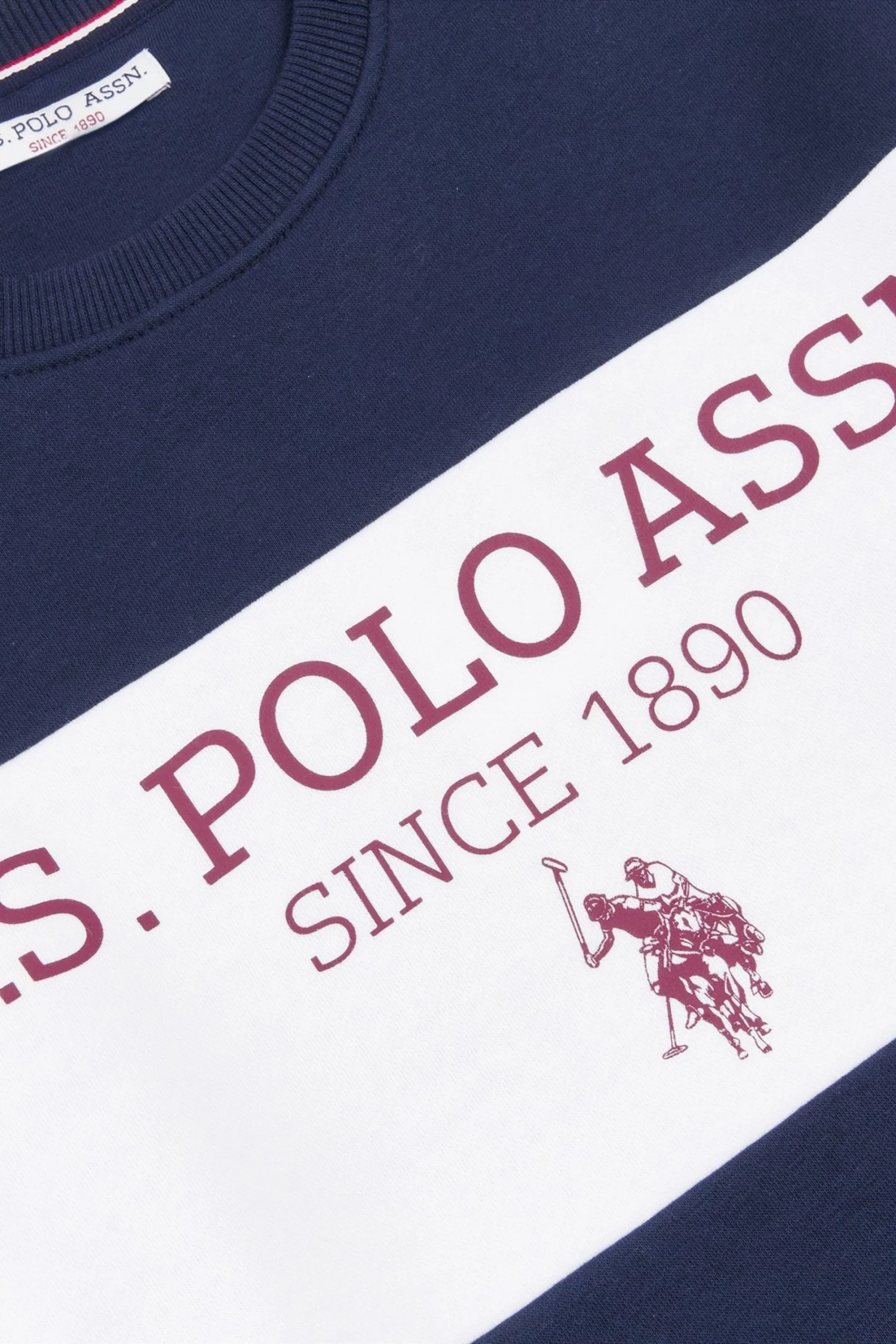 U.S. Polo Assn. Mens Sports Panelled BB Crew Sweatshirt 8 U.S. Polo Assn. Mens Sports Panelled BB Crew Sweatshirt - Image 6