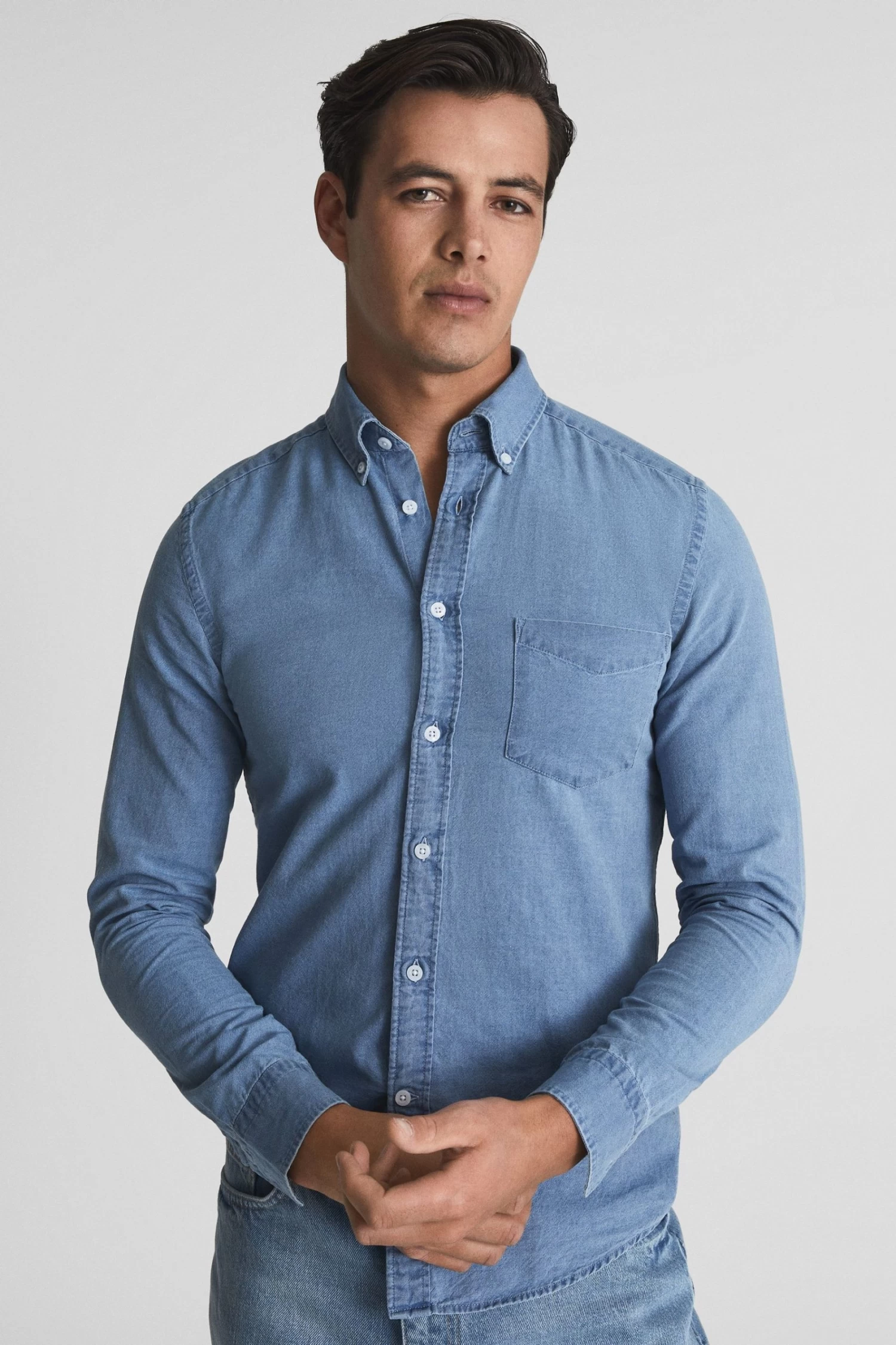 Reiss Sark Chambray Button-Down Shirt 3 Reiss Sark Chambray Button-Down Shirt