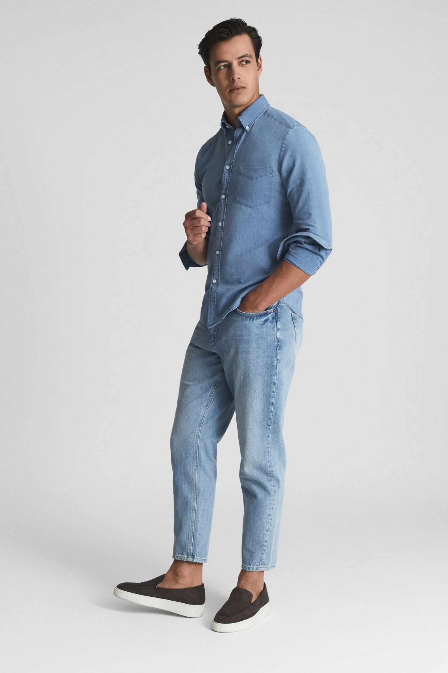 Reiss Sark Chambray Button-Down Shirt 5 Reiss Sark Chambray Button-Down Shirt - Image 3