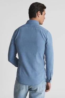 Reiss Sark Chambray Button-Down Shirt 12 Reiss Sark Chambray Button-Down Shirt -Fashion Men Shop C98099s5