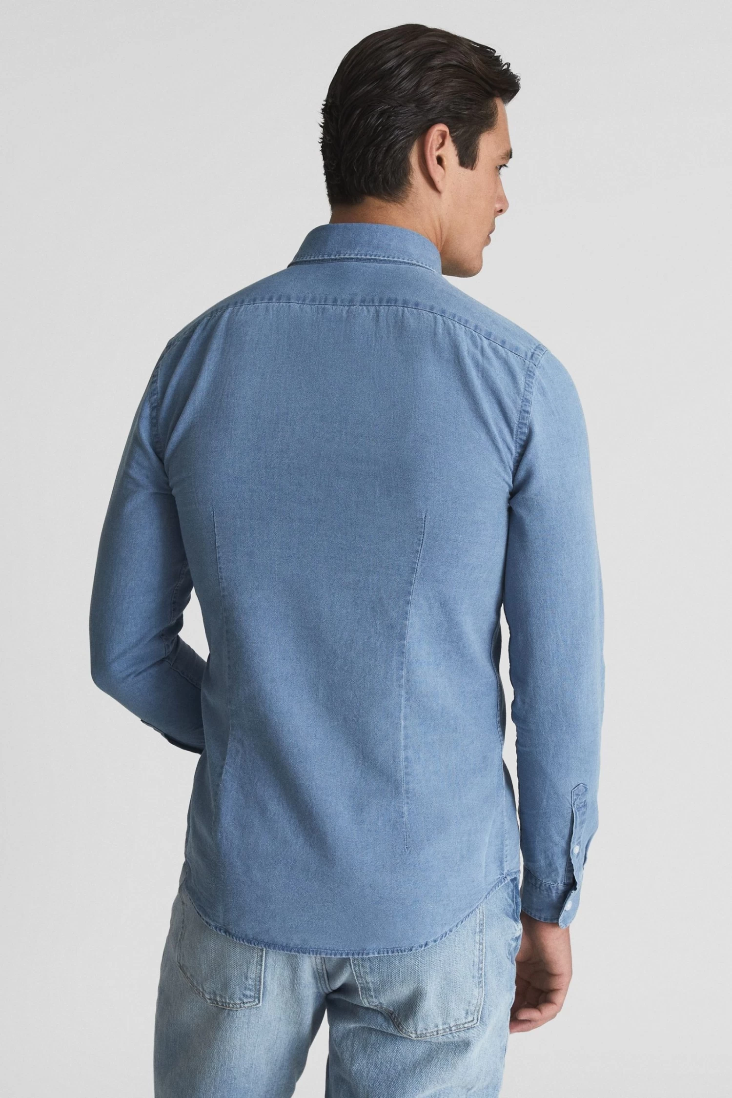 Reiss Sark Chambray Button-Down Shirt 7 Reiss Sark Chambray Button-Down Shirt - Image 5