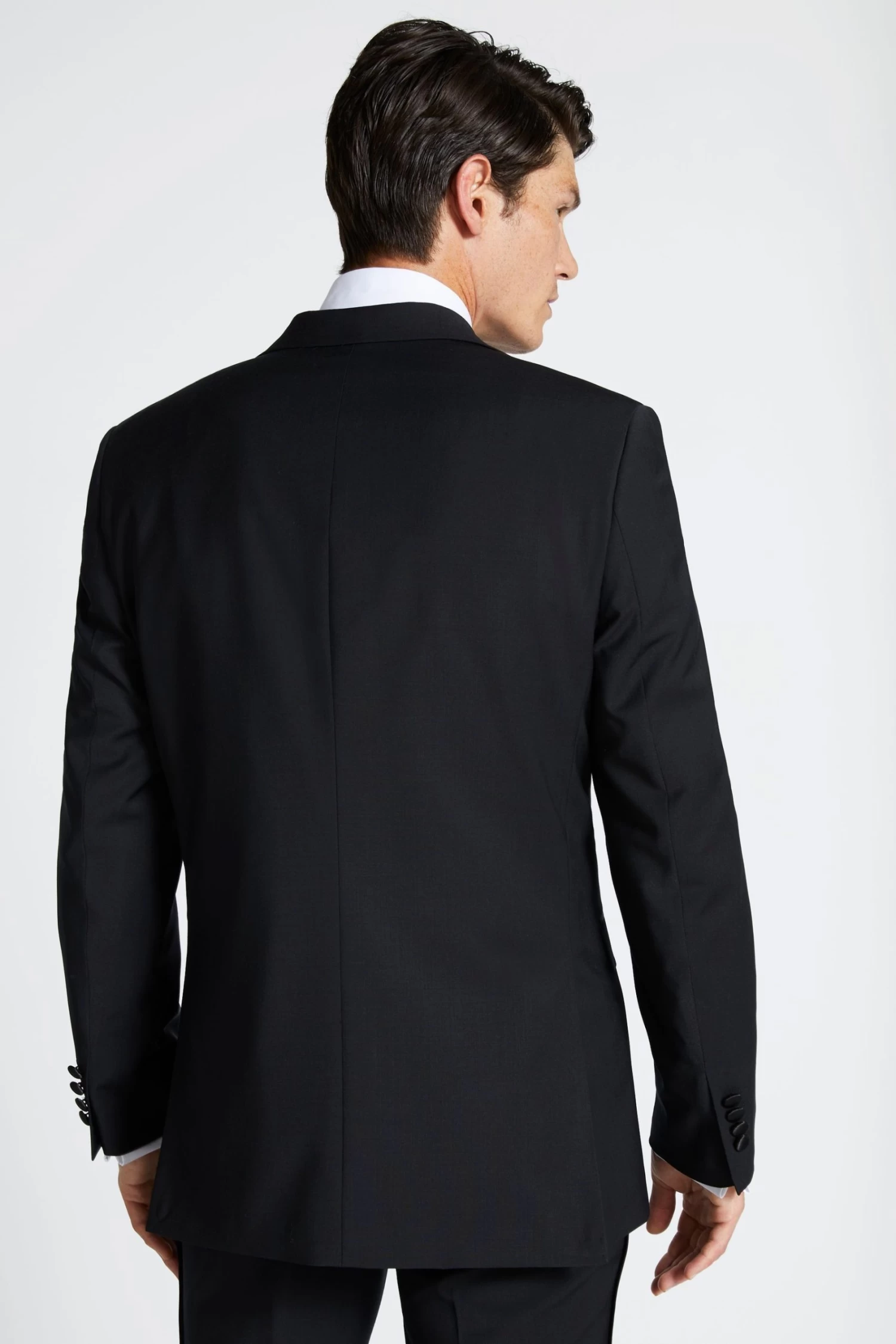 MOSS Regular Fit Black Notch Lapel Suit: Jacket 4 MOSS Regular Fit Black Notch Lapel Suit: Jacket - Image 2