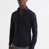 Reiss Nate Cutaway Collar Jersey Slim Fit Shirt -Fashion Men Shop C99 735s