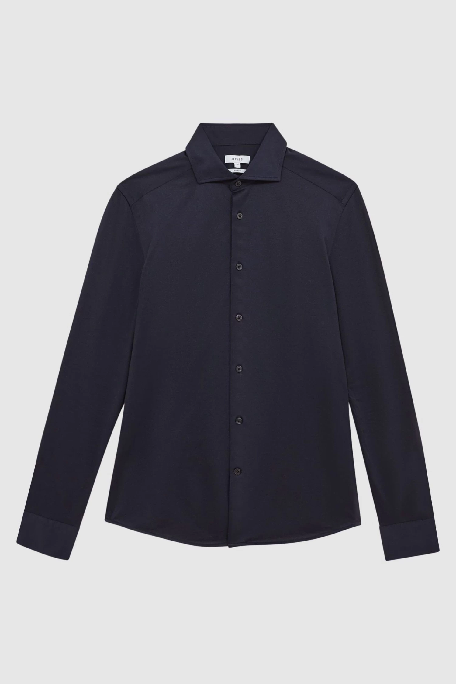 Reiss Nate Cutaway Collar Jersey Slim Fit Shirt 4 Reiss Nate Cutaway Collar Jersey Slim Fit Shirt - Image 2