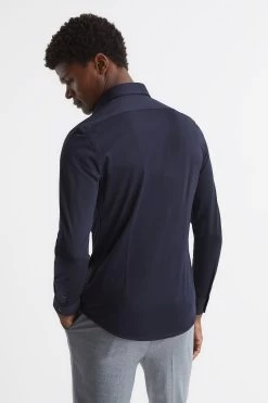 Reiss Nate Cutaway Collar Jersey Slim Fit Shirt 13 Reiss Nate Cutaway Collar Jersey Slim Fit Shirt -Fashion Men Shop C99735s5