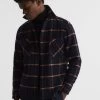 Reiss Bayo Large Check Casentino Wool Overshirt -Fashion Men Shop D00 314s