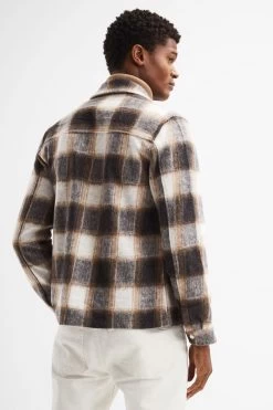 Reiss Angelo Angelo Check Zip Overshirt -Fashion Men Shop D00300s5