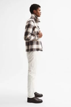 Reiss Angelo Angelo Check Zip Overshirt -Fashion Men Shop D00300s6