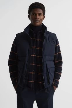 Reiss Bayo Large Check Casentino Wool Overshirt -Fashion Men Shop D00314s6