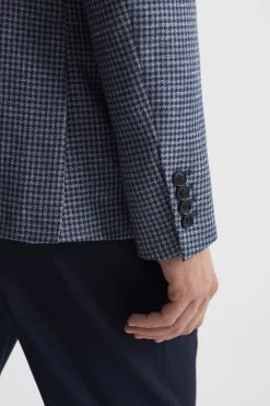 Reiss Monument Double Breasted Dogtooth Blazer -Fashion Men Shop D04 379s6
