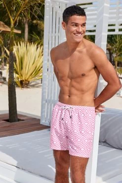 Next Pink Pink Geo Swim Shorts
