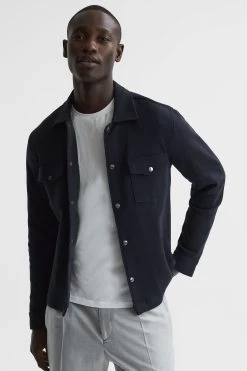 Reiss Cofax Cotton Twin Pocket Overshirt -Fashion Men Shop D20 397s6
