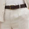 Next Brown/Navy Blue Leather Woven Belt -Fashion Men Shop D20162s