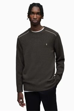 AllSaints Strike Crew Brown Jumper