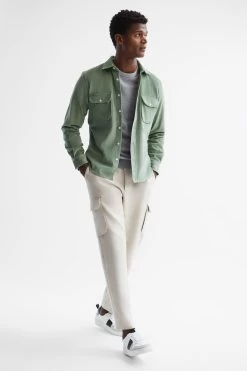 Reiss Bonucci Corduroy Twin Pocket Overshirt -Fashion Men Shop D25826s3