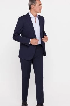 Cortefiel Blue Plain COOLMAX® Jacket