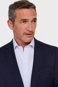 Cortefiel Blue Plain COOLMAX® Jacket -Fashion Men Shop D26 555s3