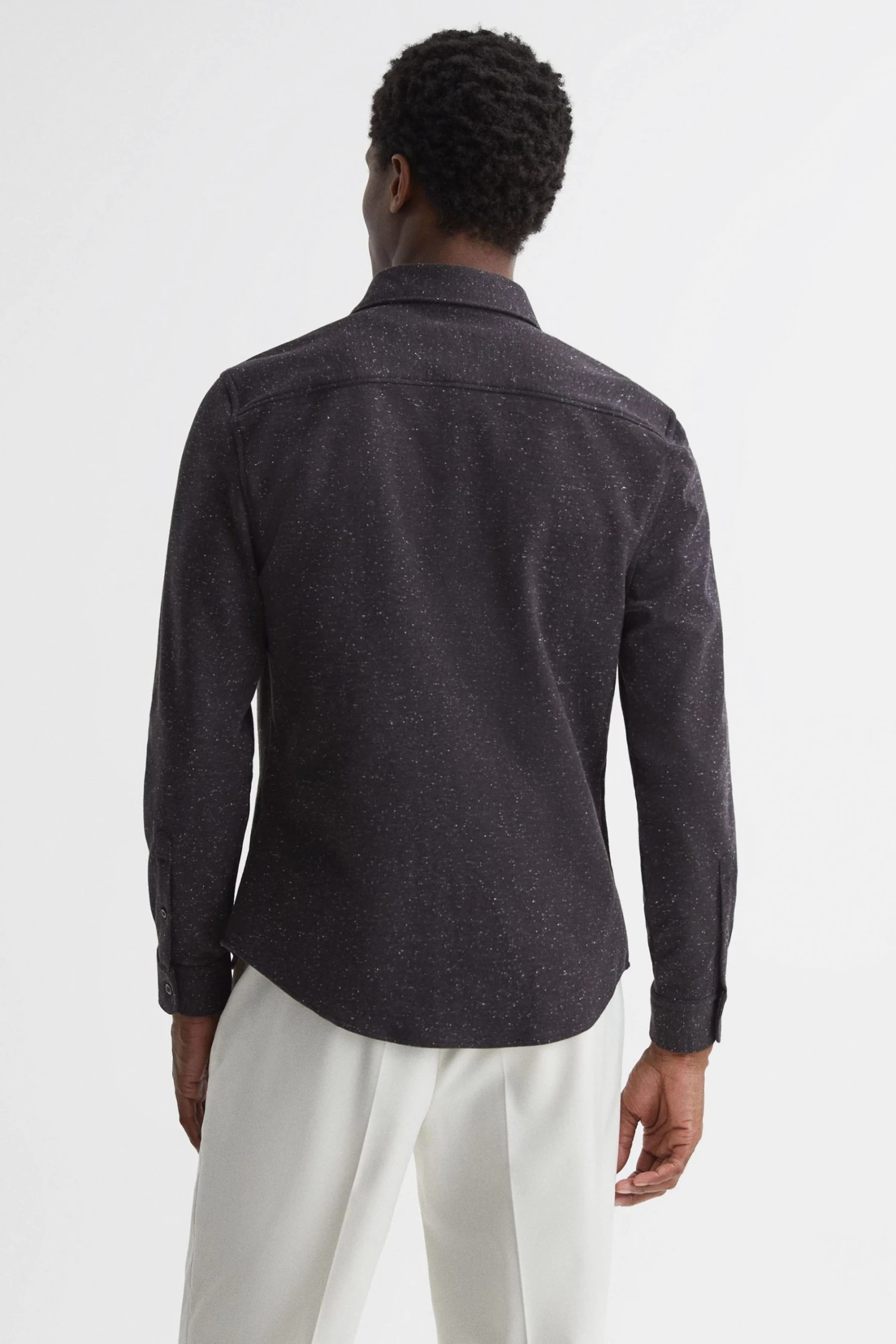 Reiss Grisham Slim Fit Flecked Overshirt 7 Reiss Grisham Slim Fit Flecked Overshirt - Image 5