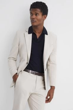 Reiss Dante Smooth Leather Belt -Fashion Men Shop D29774s2