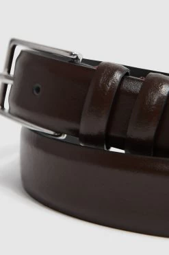 Reiss Dante Smooth Leather Belt -Fashion Men Shop D29774s4