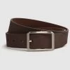 Reiss Rowan Nubuck Leather Reversible Belt -Fashion Men Shop D29793s