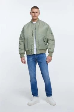 River Island Blue Slim Medium Jeans -Fashion Men Shop D32144s4