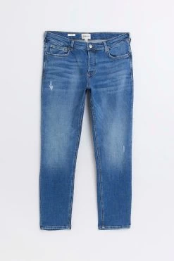 River Island Blue Slim Medium Jeans -Fashion Men Shop D32144s5