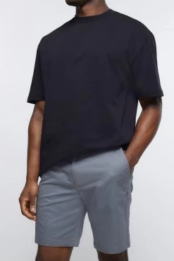 River Island Grey Chino Shorts -Fashion Men Shop D32155s4