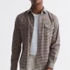 Reiss Harry Long Sleeve Twin Pocket Checked Overshirt 1 Reiss Harry Long Sleeve Twin Pocket Checked Overshirt -Fashion Men Shop D36 424s