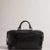 Ted Baker Raygon Black Leather Webbing Wax Leather Mix Holdall