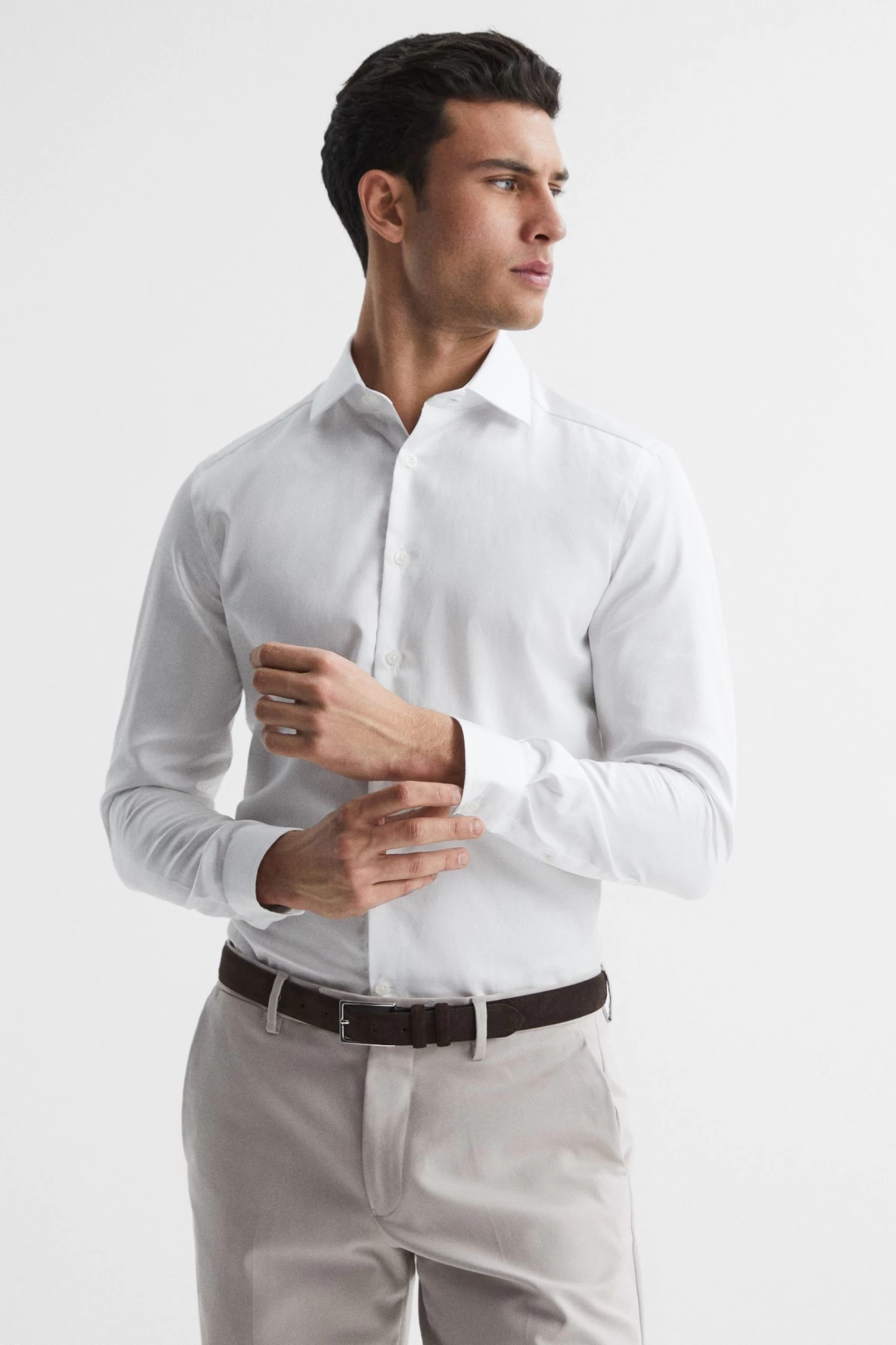 Reiss Remote Cotton Satin Slim Fit Shirt 3 Reiss Remote Cotton Satin Slim Fit Shirt