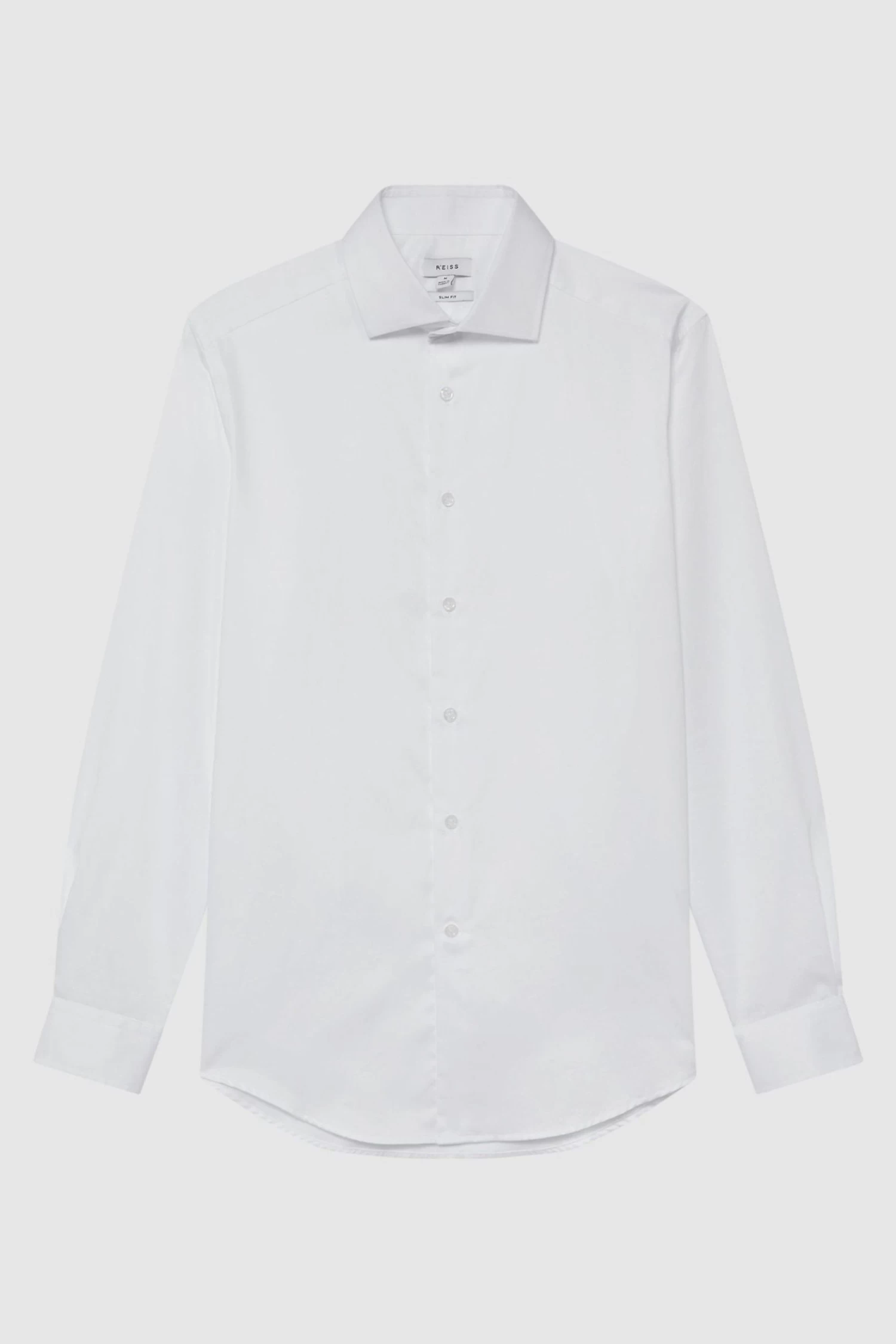 Reiss Remote Cotton Satin Slim Fit Shirt 4 Reiss Remote Cotton Satin Slim Fit Shirt - Image 2
