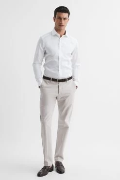 Reiss Remote Cotton Satin Slim Fit Shirt 10 Reiss Remote Cotton Satin Slim Fit Shirt -Fashion Men Shop D40 027s3