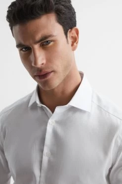 Reiss Remote Cotton Satin Slim Fit Shirt 11 Reiss Remote Cotton Satin Slim Fit Shirt -Fashion Men Shop D40 027s4
