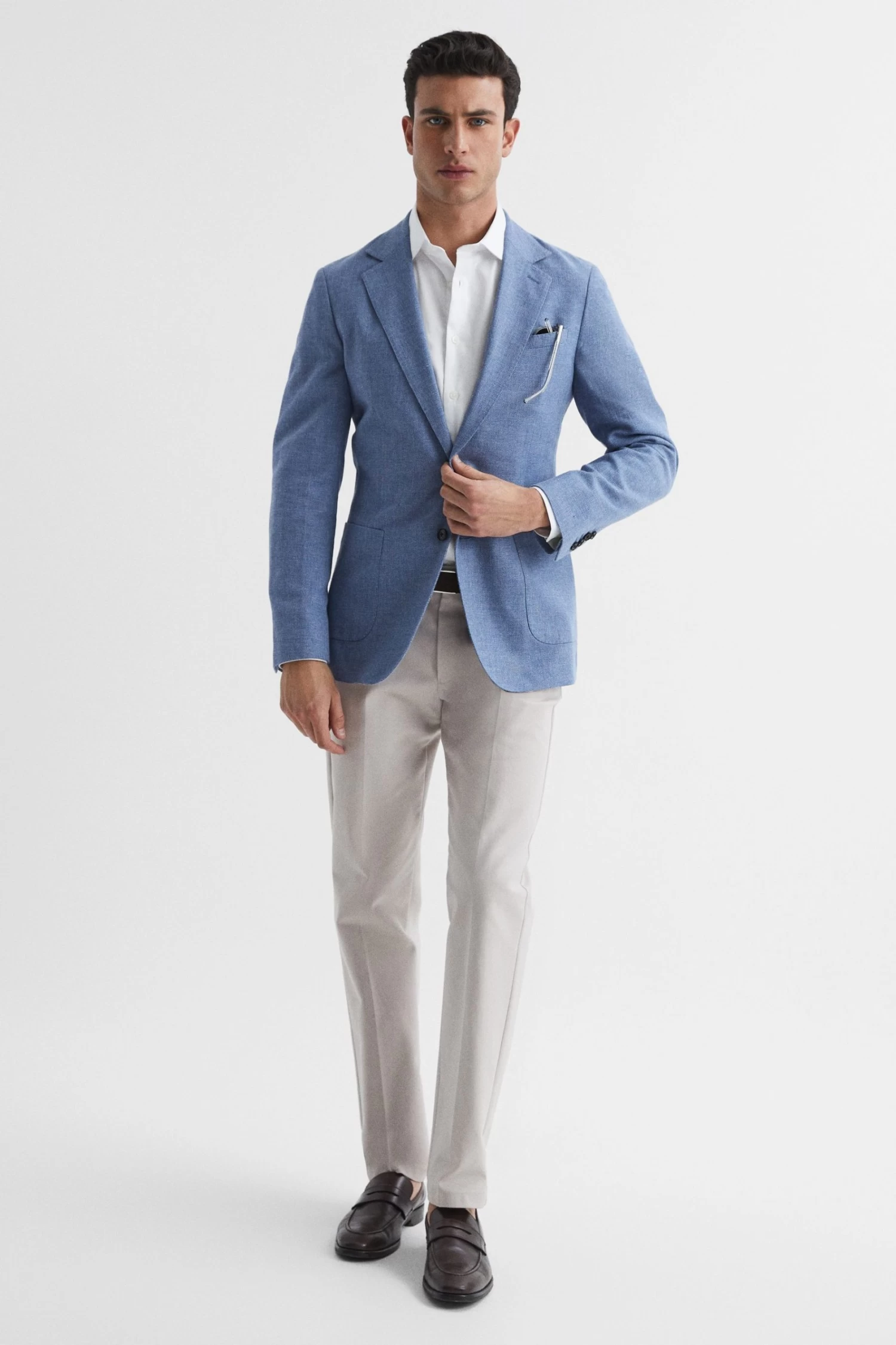 Reiss Remote Cotton Satin Slim Fit Shirt 8 Reiss Remote Cotton Satin Slim Fit Shirt - Image 6