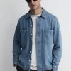 Reiss Colarado Washed Denim Button Down Shirt -Fashion Men Shop D42 819s