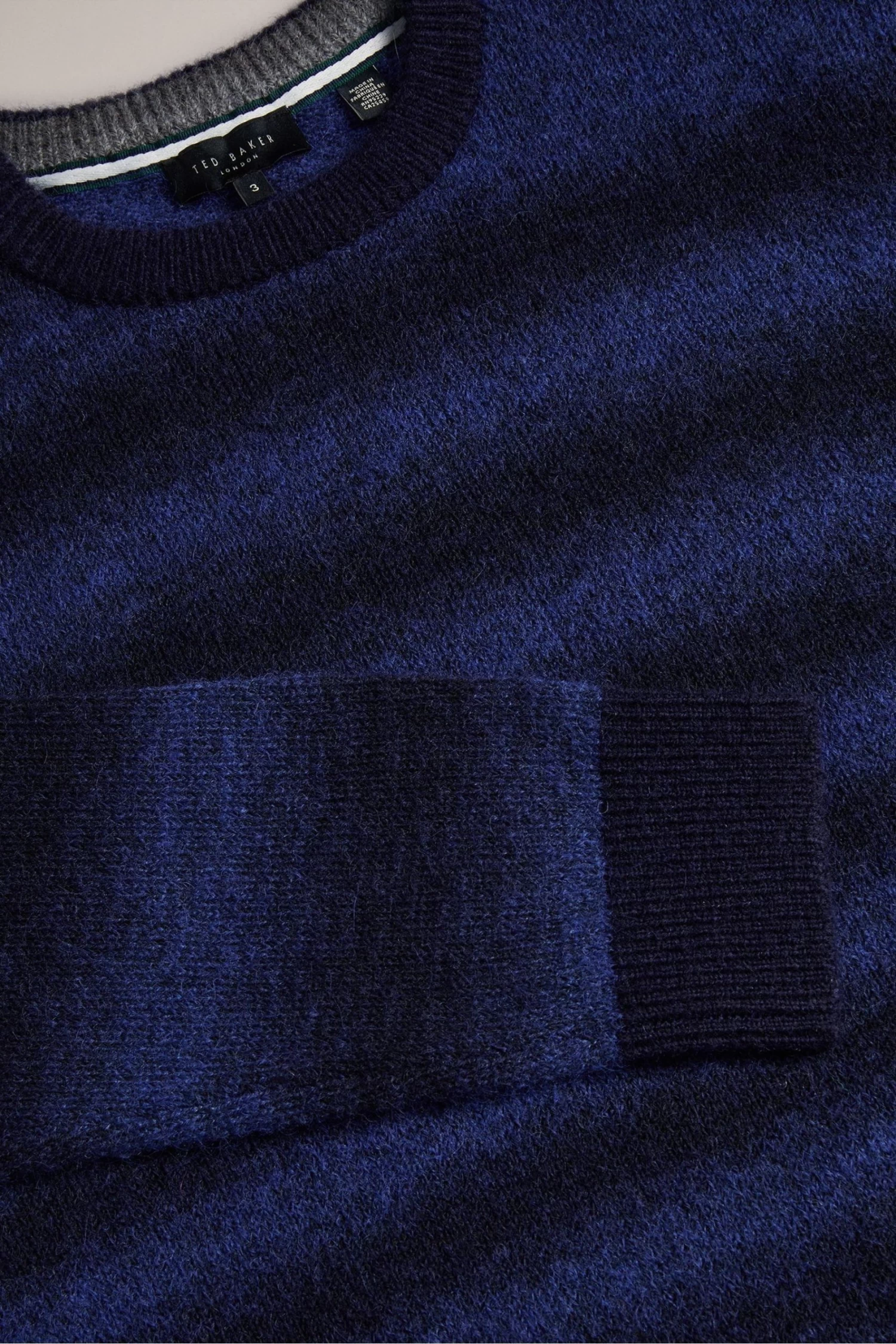 Ted Baker Abulti Blue Regular Striped Crew Neck Sweater 7 Ted Baker Abulti Blue Regular Striped Crew Neck Sweater - Image 5