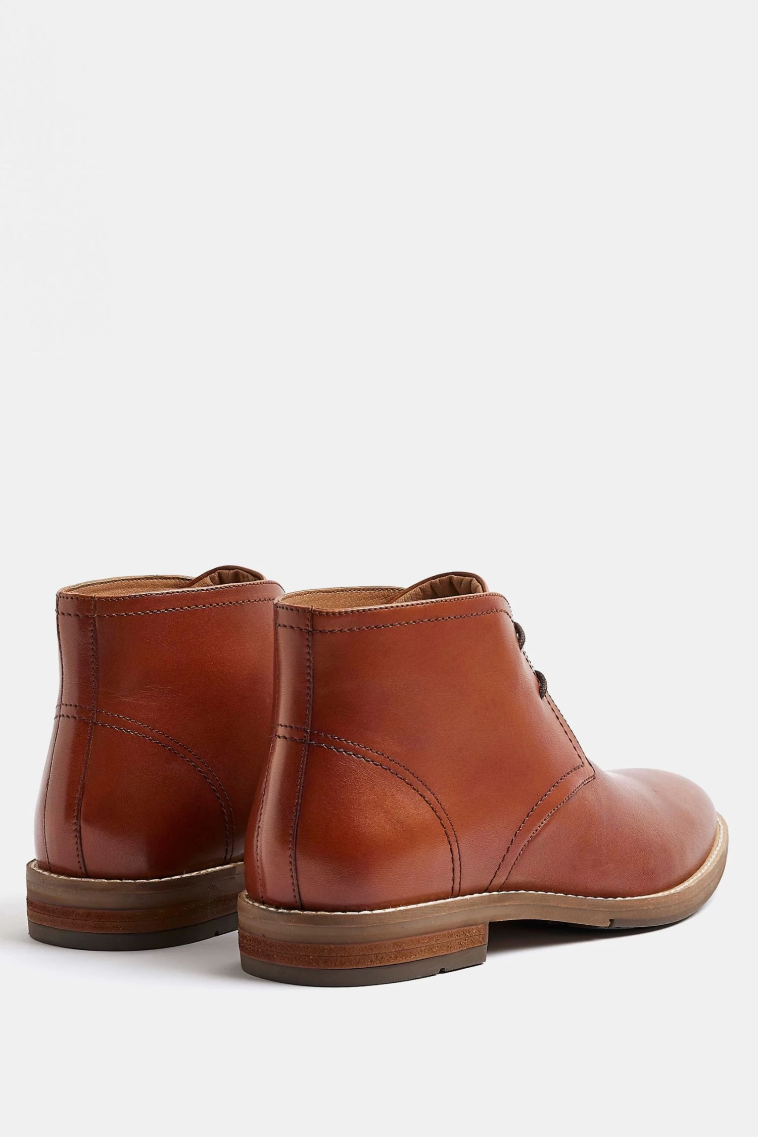 River Island Smart Leather Chukka Brown Boots 4 River Island Smart Leather Chukka Brown Boots - Image 2
