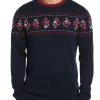 Original Penguin Dark Blue Sapphire Fairisle Pattern Sweater 1 Original Penguin Dark Blue Sapphire Fairisle Pattern Sweater -Fashion Men Shop D48721s