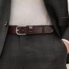 Next Brown Signature Textured Leather Belt