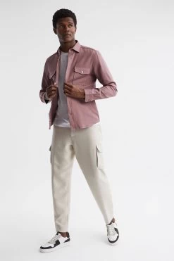 Reiss Arlo Cotton Canvas Overshirt -Fashion Men Shop D51008s3