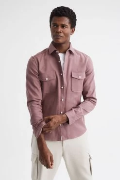 Reiss Arlo Cotton Canvas Overshirt -Fashion Men Shop D51008s6