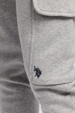 U.S. Polo Assn. Mens Grey Cargo Pocket Joggers -Fashion Men Shop D51215s5